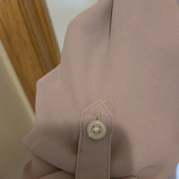 [EUC] New York & Co Womens Sz XL Blouse Top Lilac Purple Convertible 3/4 Sleeve - Picture 4 of 8